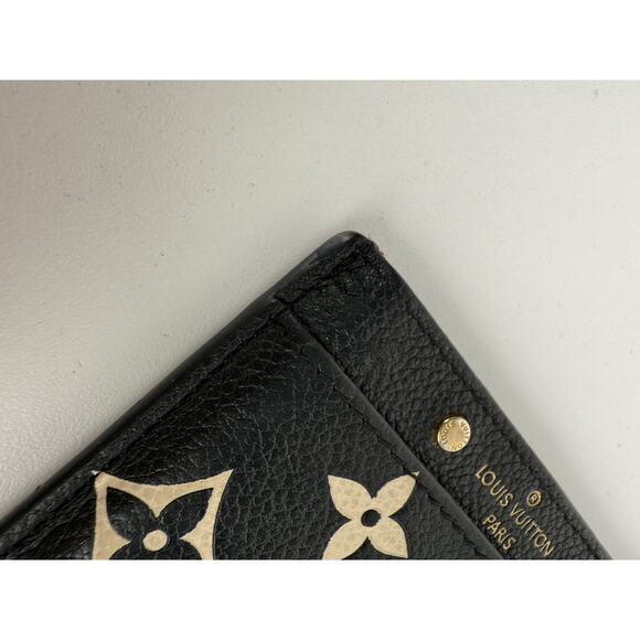 LOUIS VUITTON Porte Carte Saample Bicolor Monogram Empret Leather Card Case - Picture 7 of 10